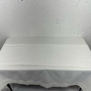 Unbranded White Eyelet Table Runner 13 x 66”